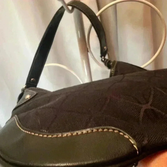 Nine West Black Canvas Shoulder Bag - Picture 8 of 11